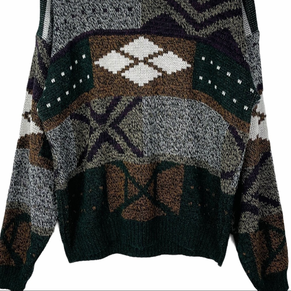 Sold🥀 Vintage Grandpa Dad Pullover Chunky Knit Sweater - Picture 4 of 8